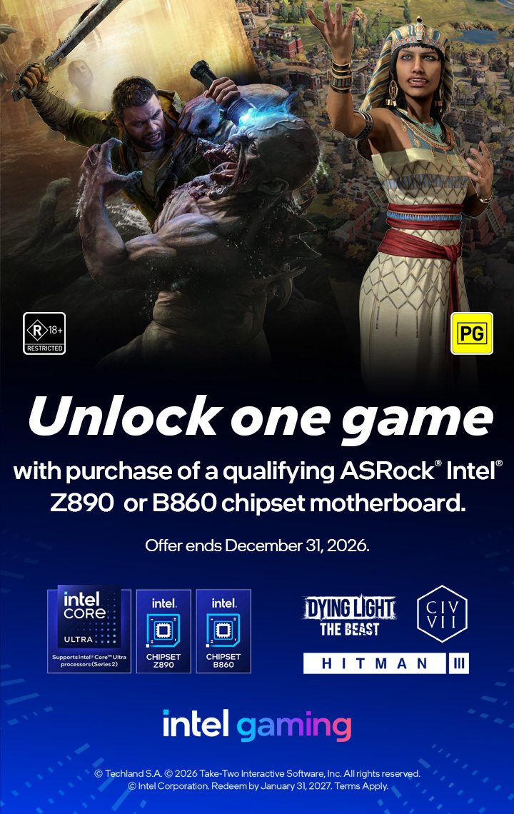 ASRock x Intel Motherboard Bundle 26Q3