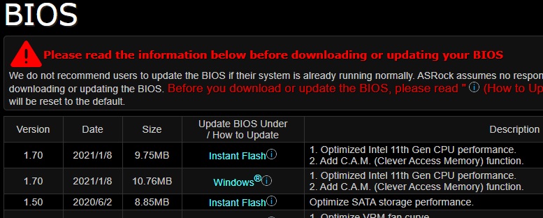 Enable C.A.M in the BIOS guide 1
