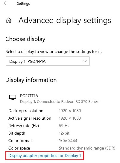 How to adjust the frequency and resolution of the monitor? Windows 10